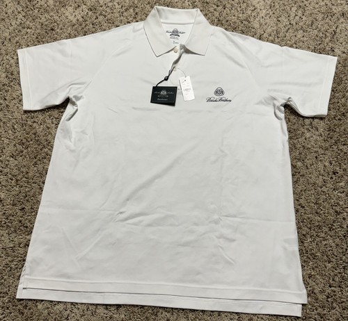 NWT! Brooks Brothers Country Club Pro Sport White Polo Shirt Men's XL-Golf - Picture 2 of 9