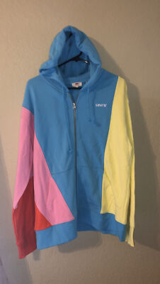ラン Levis Colorblock Boyfriend Zip Hoodie S 69657-0001 | eBay