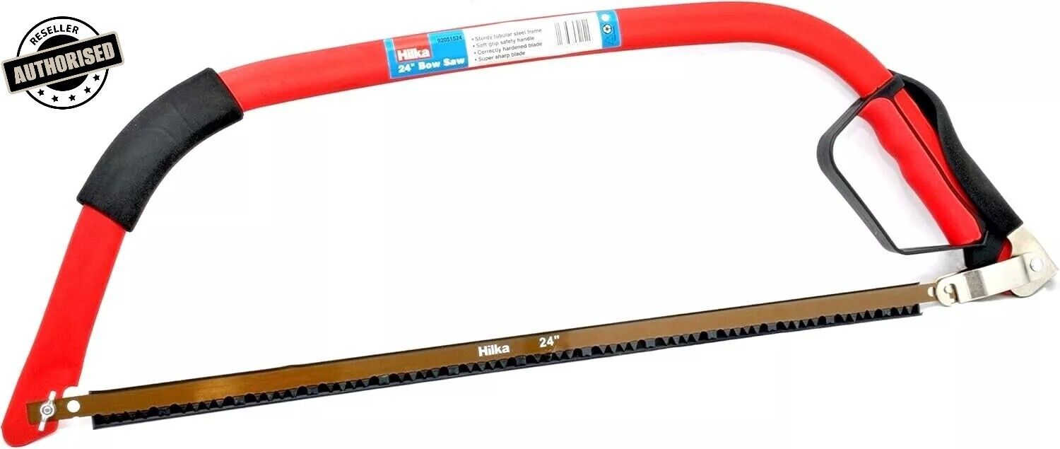 Hilka 92051524 Red High Speed Steel Blade Ergonomic Handle Bow Saw - 24"