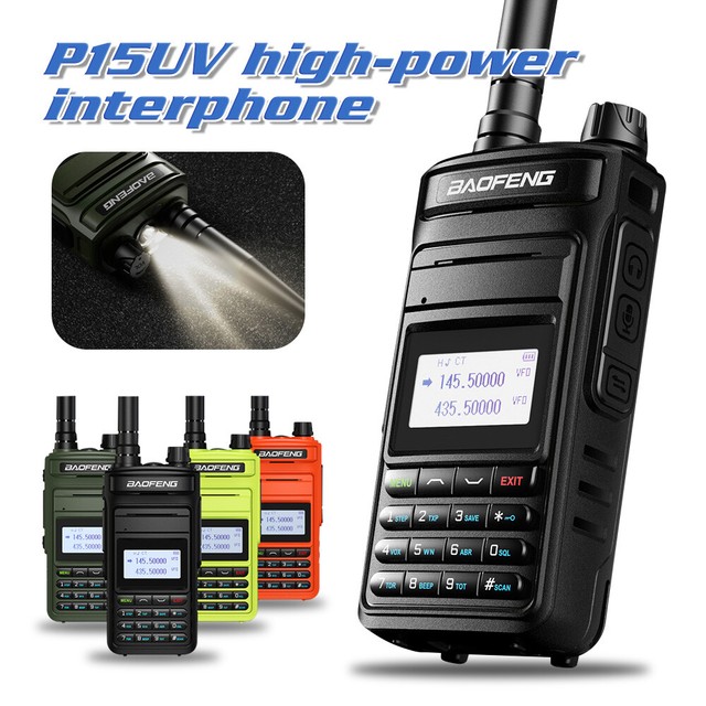 BAOFENG Walkie Talkie P15UV 10W High Power FM Two Way Radio VHF UHF Portable NEW LP9545 BAOFENG Walkie Talkie P15UV 10W High Power FM Two Way Radio VHF UHF Portable NEW LP9545