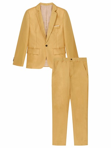Mens 2-Piece Set Suit Business Blazer Jacket Pant One Button Coat Slim Fit Suits - Bild 9 von 20