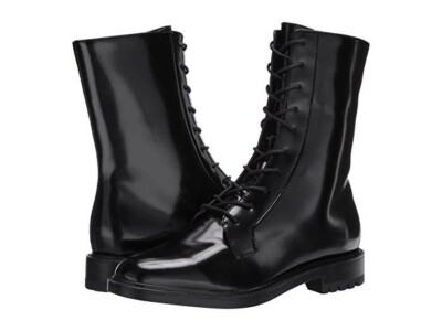 Correa Surichinmoi una vez NWB Steve Madden Brant Black Glossy Leather lace-up Combat Boot Sz 7.5 M |  eBay