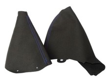 Schaltsack Handbremsabdeckung Fur Mini Cooper S-One R50 R53 Suede Naht Blau