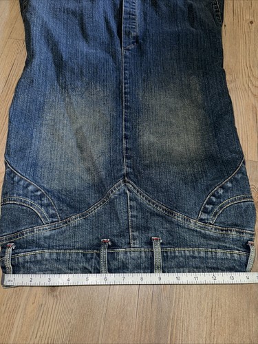 Vintage Long Denim Mermaid Western Skirt Flared Blue Asphalt Size 3 28” Waist - Picture 7 of 7