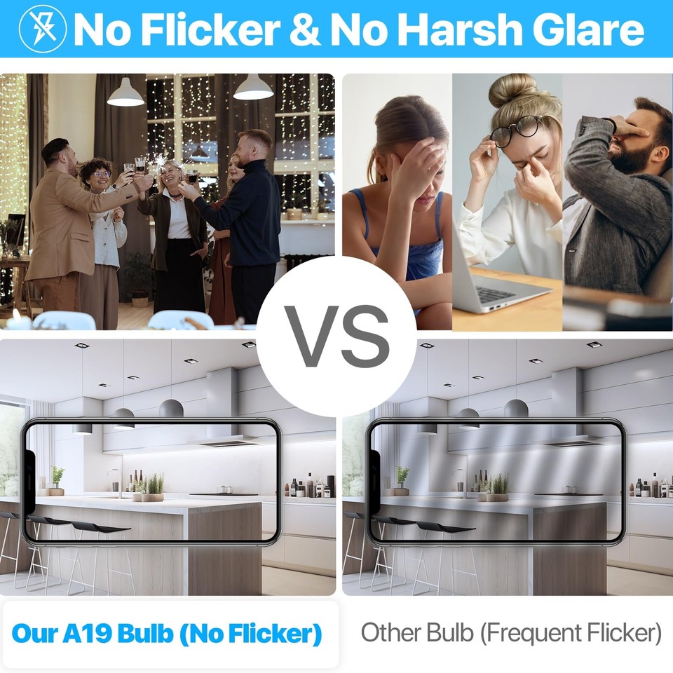 LED Light Bulb A19 12W Lightbulbs 100 Watt Equivalent 120V 1200LM 5000K