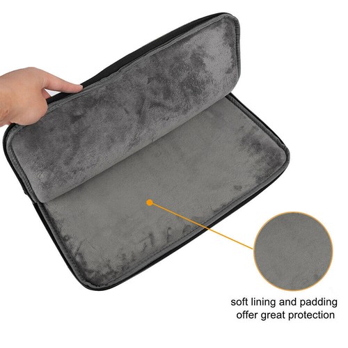 Gray Nylon Soft Laptop Protective Case For 13" iPad Pro 12.9 / Macbook Pro 13 - Picture 6 of 11