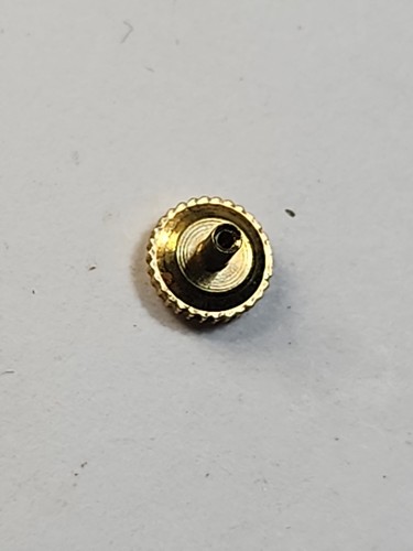 Vintage gold G.F. Watch Crowns Tap 10 6mm dia. 3mm long post. Fits 2.25 tube - Picture 2 of 2