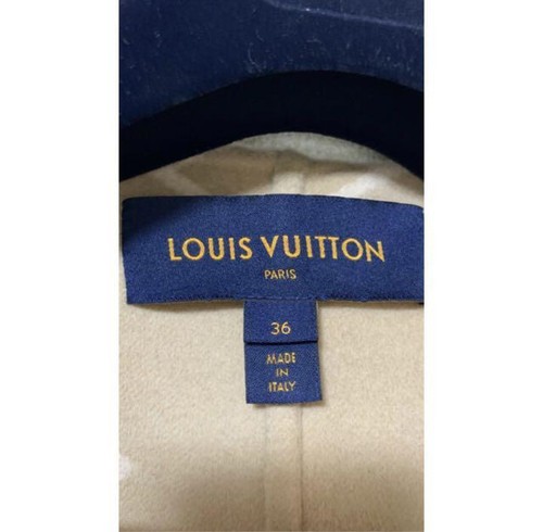 Used Louis Vuitton Monogram Coat Long Coat Women Size 36 Beige Color Rare - Picture 5 of 8