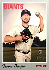 2019 TOPPS HERITAGE HIGH NUMBER #697 - TRAVIS BERGEN RC