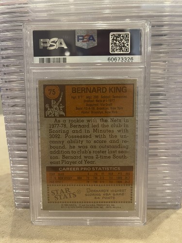 1978 Topps #75 Bernard King RC PSA 5 JUST GRADED 🔥🔥🔥 - Picture 2 of 2