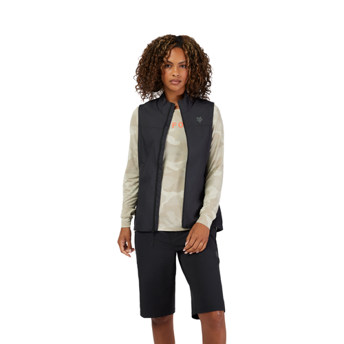 Nuevo chaleco de viento FOX RACING MTB Ranger para mujer ESTILO #: 33387-001-S / NEGRO - Imagen 3 de 8