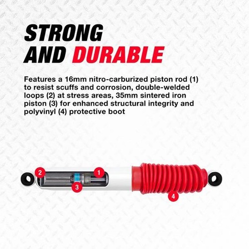 Rancho RS5000X Front Rear Nitro Gas Shock Absorbers for 02-08 Ram 1500 2WD - Picture 6 of 11
