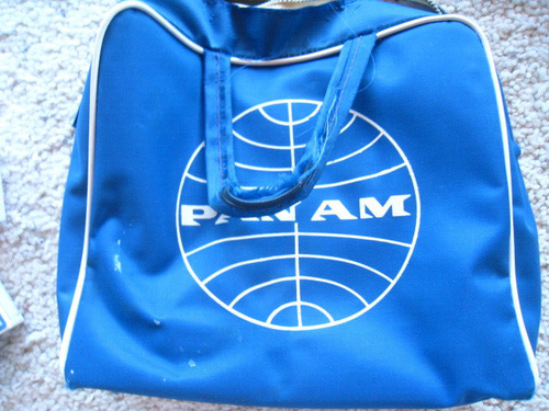 PAN AM Airline Flugbegleiter Handgepäck Reisetaschen + Karten + Kopfhörer REDUZIERT - Bild 9 von 13