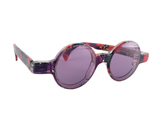 NEW VINTAGE RARE ALAIN MIKLI 0150 ROUND RED TONES FRANCE SUNGLASSES 1990 - Picture 5 of 6