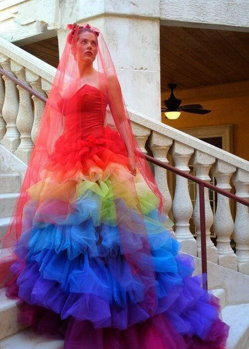 colorful wedding dresses