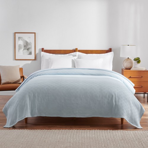 Host & Home Cotton Blanket, Size/Color Options, Lightweight Basketweave 300GSM - Picture 31 of 47