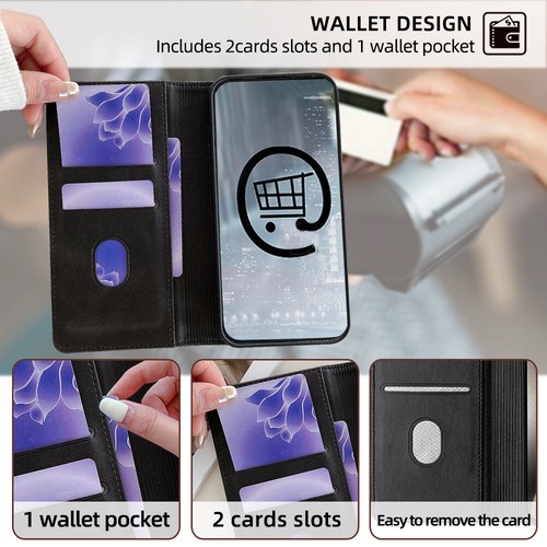 For Motorola G Stylus 5G / G pure / G Power / G Play RFID Blocking Wallet Case - Picture 10 of 39