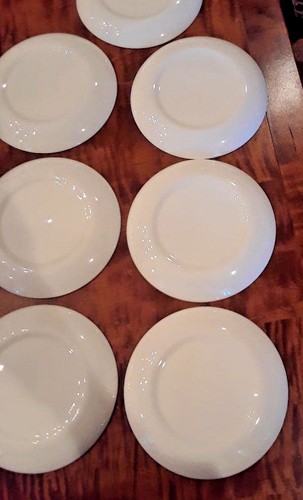 7 Taylor Smith Taylor 6 1/4" Bread & Butter Plates Silver Mist *Mint* - Picture 7 of 9