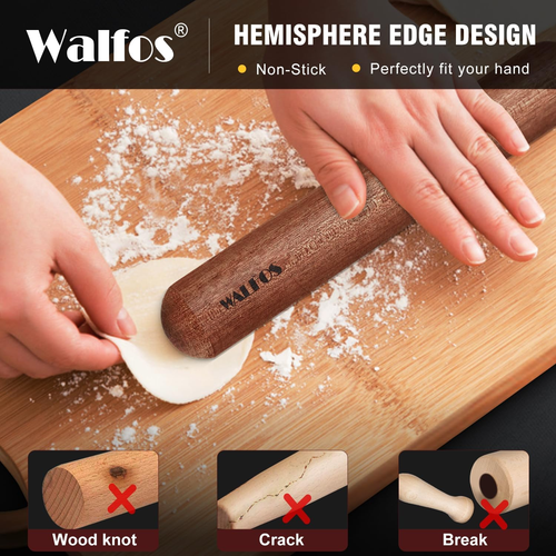 Mini Rolling Pin - Small Natural Wooden Rolling Pins, Baking Dough Roller for Pi - Picture 2 of 7