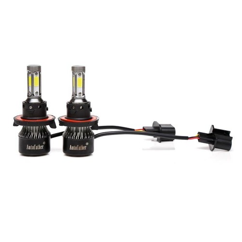 H13 9008 COB LED Headlight 4-Sided High&Low Beam 2000W 240000LM 6500K White 2X - Picture 4 of 12