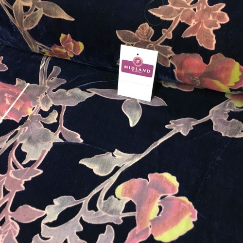 Lightweight Floral Velvet chiffon burnout Devore dress Fabric 50" Wide M999 - Picture 10 of 86