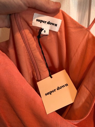 NWT Superdown Maribelle Wrap Dress Peach size S - Picture 5 of 5
