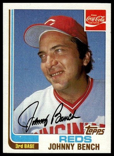 1982 Topps Coca-Cola Cincinnati Reds #1 Johnny Bench