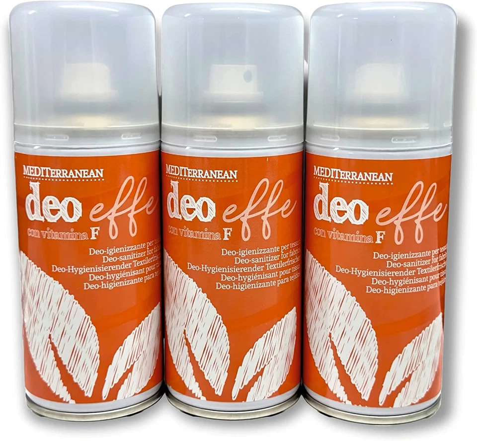 3 X Rampi DEO MEDIT EFFE Deodorante Igienizzante Antitarme tessuti Spray 150 ML