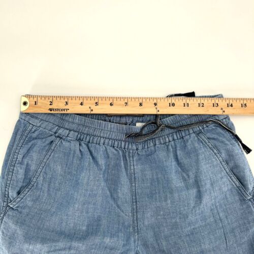 Pantalones para correr Point Sur J Crew Seaside Chambray - cintura elástica azul claro - talla 8 - Imagen 7 de 8
