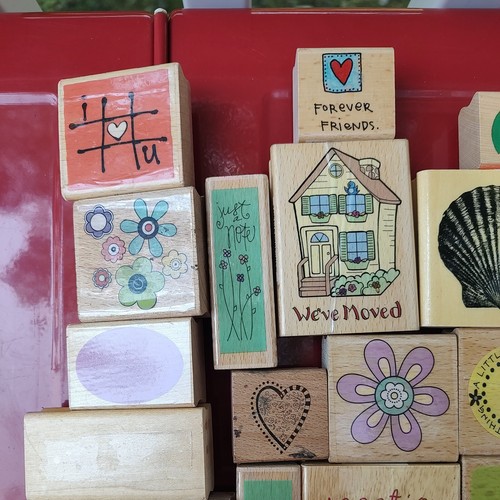 41 Miscellaneous Wooden Stamp Lot Various Brands - Picture 2 of 9