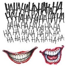 Suicide Squad Joker Tattoo Kit Suicide Squad Temporary Tattoos 3 Pieces - New  