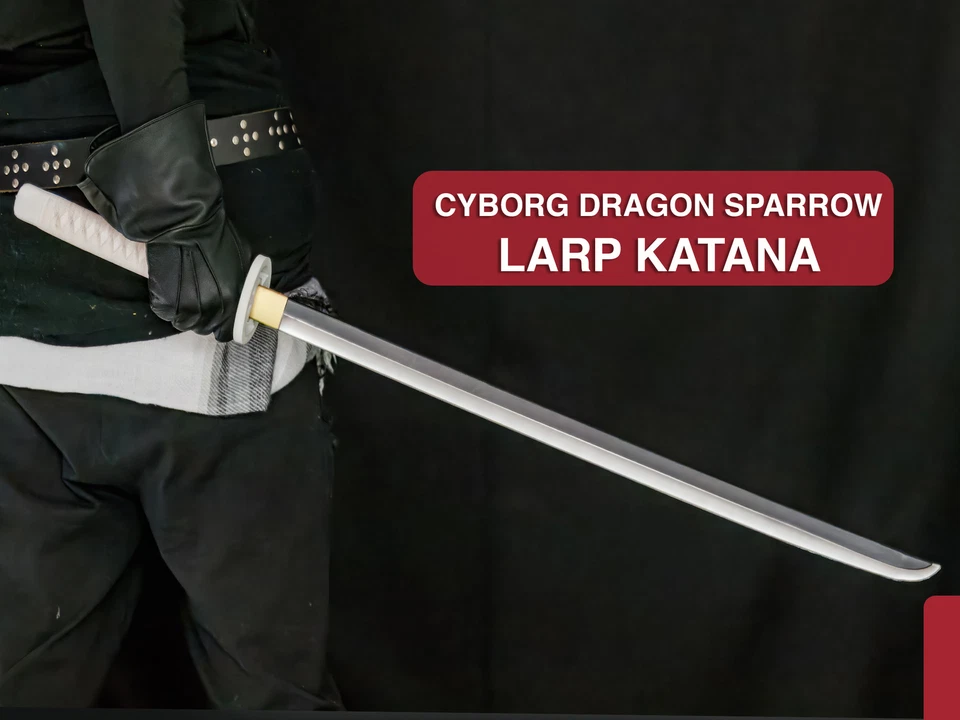 Espada Katana de Espuma Rukia Sode no Shirayuki 39" Blanca Anime Juegos con disfraces utilería Blanqueador Foto 3 de 4