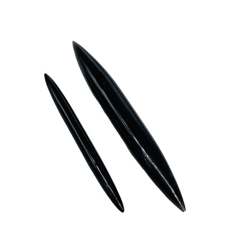 Natural Black Obsidian Gemstone Tribalseptum TUSK pincher 14g to 1/2'' and cust - Picture 1 of 5