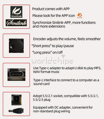 Bluetooth 5.0 TPA3116D2 Digital Power Amplifier Audio Stereo Board 20WX2 50WX2 - Picture 9 of 42