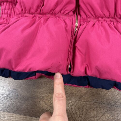 Ralph Lauren Girls Down Puffer Vest Pink Blue Large Reversible Skull Outdoor - Picture 4 of 22