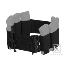 KRYDEX Elastic Carry Cummerbund Quick Release Mag Pouch for Armor Carrier Black