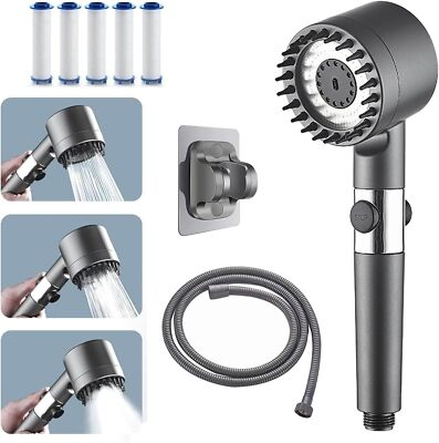 #ad German Massage Multifunctional One button Adjustment High Pressure Shower Head $15.49