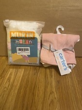 Carter's 4 Pack And Mukin 5 Pack Of Infant Girl's Multicolored Baby Washcloths.
