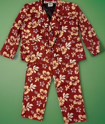Stir Clothing Co. Big Kahuna Men’s 3-PC Hawaiian Floral Suit Size 48