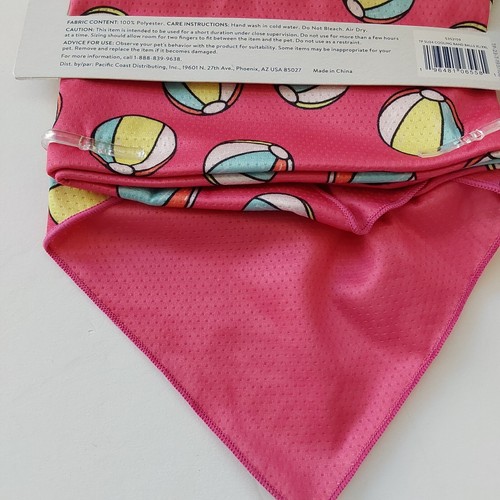 Top Paw Cooling Bandana per Cani XL - XXL Rosa Beach Ball Design NUOVO - Foto 7 di 9