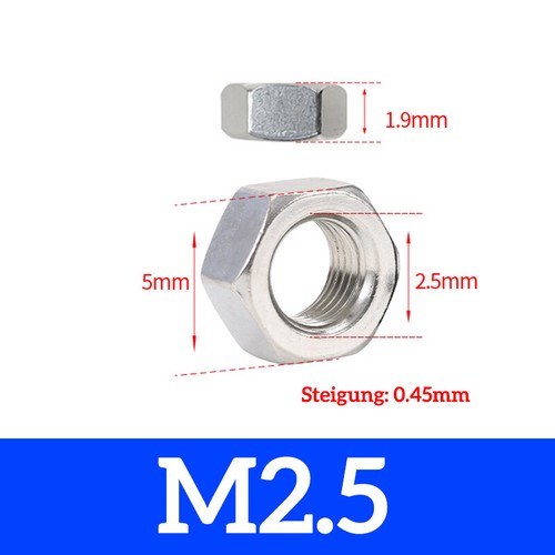 Tuercas hexagonales DIN 934 acero inoxidable A2 A4 VA tuercas de M 1,6 a M 24 - Imagen 6 de 19
