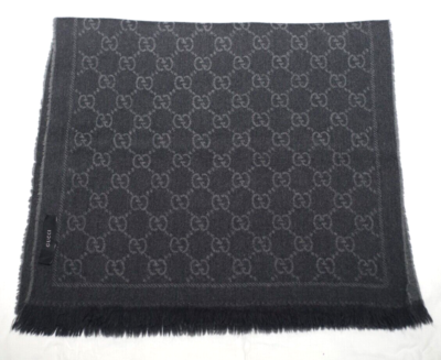 スカーフ GUCCI FW25 STEN SCARF GG LOGO LANA (133483 3G200 1272) Gucci GG Jacquard Pattern Knitted Scarf 100% Lana wool two
