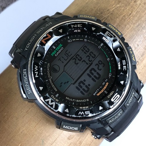 Casio Pro Trek Men 201F17B Solar Multifunction Rubber 51mm Analog Watch8'