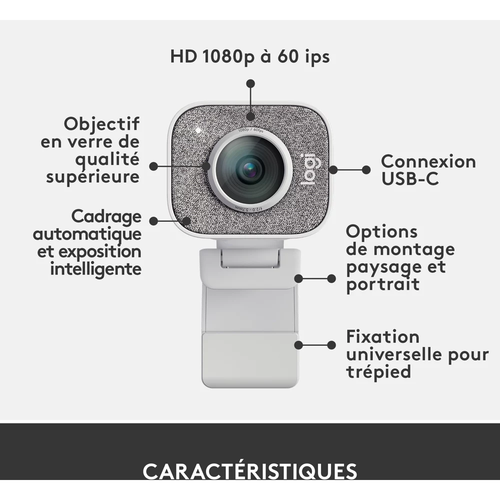 Logitech - StreamCam Off - 1080p 60fps - blanc - Photo 7/10
