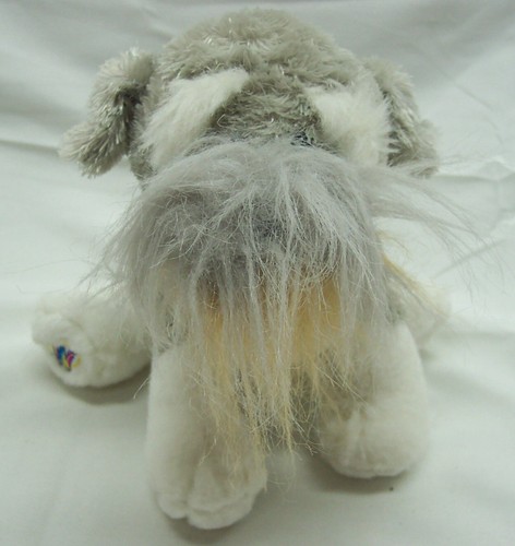 Ganz Webkinz CUTE GRAY SCHNAUZER PUPPY DOG 9" Plush Stuffed Animal Toy - Picture 1 of 5
