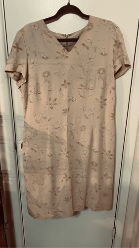 Kina Fernandez Beige FLoral 2 Piece Floral Dress & Blazer Size XL - Picture 10 of 12