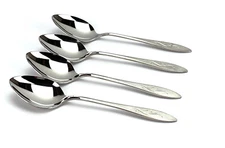 Oneidacraft Deluxe Ember Glow 4 Place/Oval Soup Spoons 6 7/8”Flatware Silverware