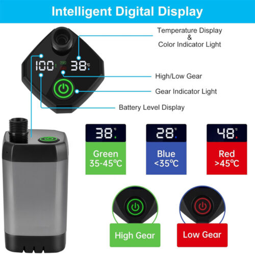 Outdoor-Garten Camping Dusche Tauchpumpe mit 6000mAh Akku Brause Hundedusche USB - Bild 15 von 17