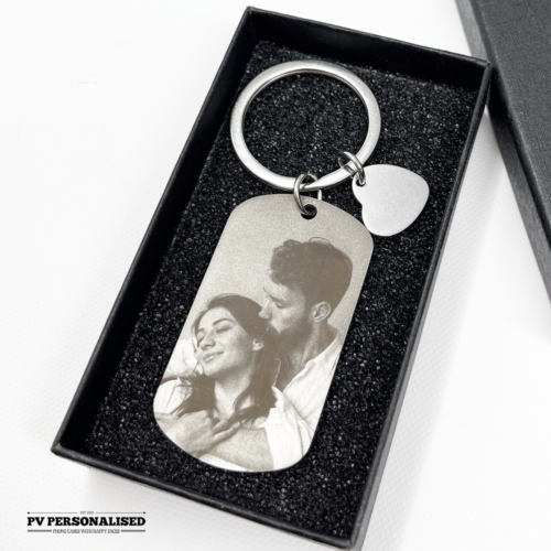 Llavero Personalizado Grabado Personalizado Imagen Tu Foto Llavero Regalo Corazón Amor - Imagen 7 de 11