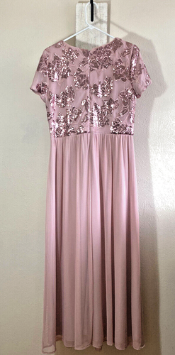 R & M Richards Womens Dress 12 Pink Formal Gown Bridesmaid Mother Of Bride Maxi - Picture 2 of 6